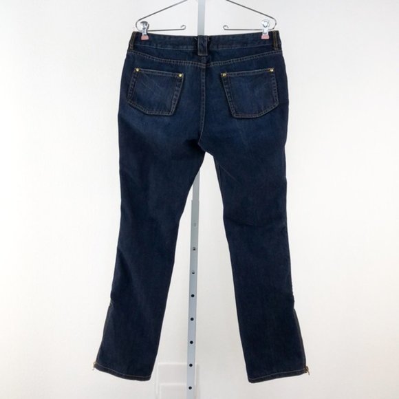 London Times Straight Leg Zipper Jeans, Size 10 - Picture 3 of 8
